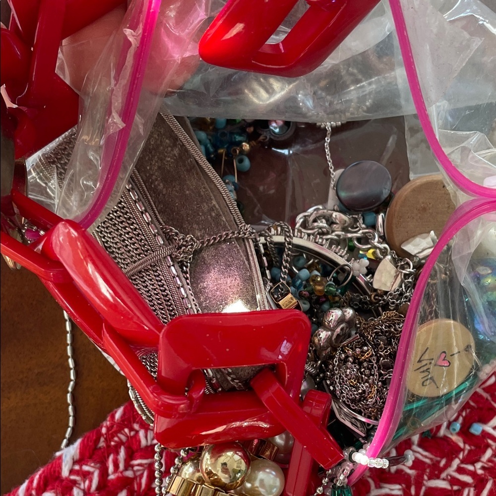 Bagful of Colorful Jewelry Pieces for re-stringing making art - Picture 6 of 9